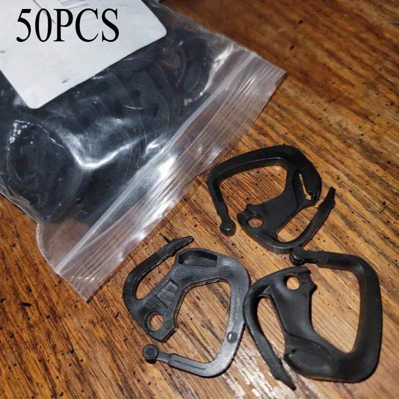 TEMU 50pcs Plastic Sunshade Clips - Heavy Duty Locking Hooks For Greenhouse Shade, Outdoor Canopy, Curtains, Patio & Balcony - Multifunctional