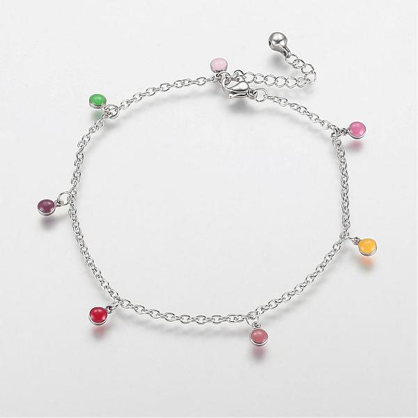 Fußkettchen mit Charms aus Edelstahl 304