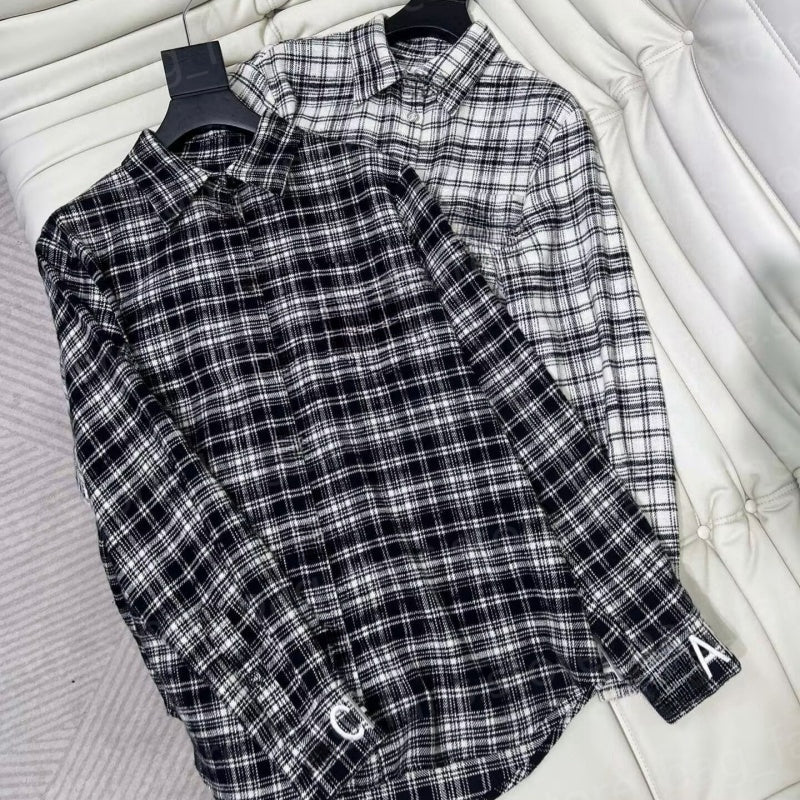 (go off picture not the description) High Quality Shirts for Women Fashion Designer Long Sleeve Blouses with Stripe Loose Women&#039;s Outerwear