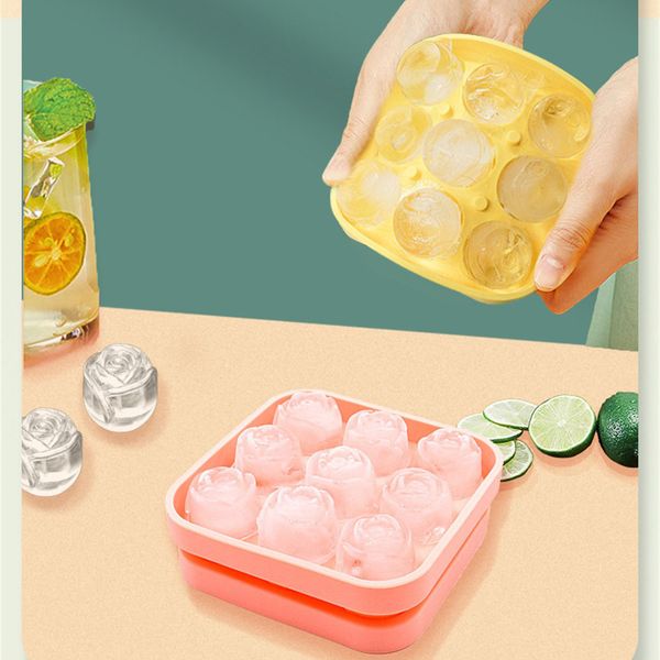 New Rose Silicone Mold Food Grade Barware Whiskey Ice Maker Mold Kitchen Tools Kitchen Accessories