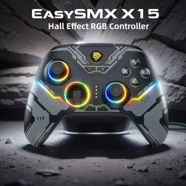 EasySMX X15 Wireless PC Gaming Board wireless joystick controller for Windows PC Switch Android-iOS RGB Hall Effect M240827