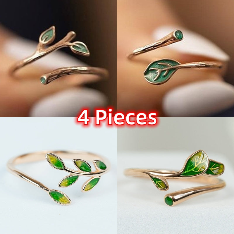 TEMU 4pcs Sparkling Rose - Silvery Irregular Tree Branch Texture Womens Rings Synthetic Rings For Men- Women Engagement Wedding Band Ring Merry