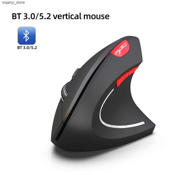 Mice Dual Modes Wireless Vertical Mouse BT 3.0-5.2 Optical 6 Buttons 2400DPI Ergonomic Desktop Upright Mice For Laptop Office L240910