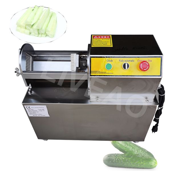 French Fries Machine Kitchen Electric Commercial Automatic Cutting Cucumber Sweet Potato Pumpkin Taro Cutting Bar Maker