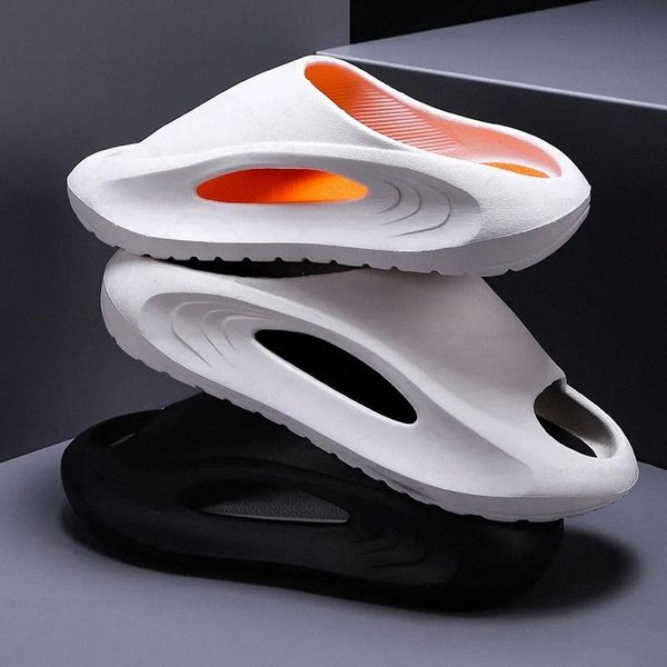 Mens Stylish Sandals Slippers With Durable Thick Soles Lightweight Breathable Slip On Slides Summer Home Outdoor Beach Pantoufles i54C#