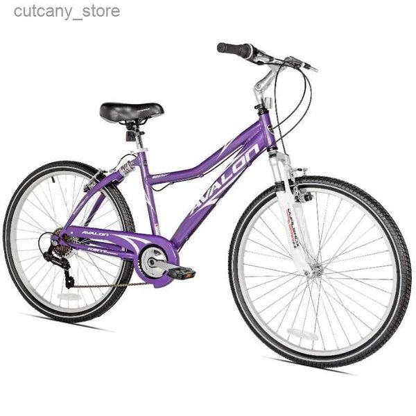 Bikes Ride-Ons Bicyc 26 In. Avalon Comfort Womens Full Suspension Hybrid Bike Purp mountain bike bycyc for men L240319