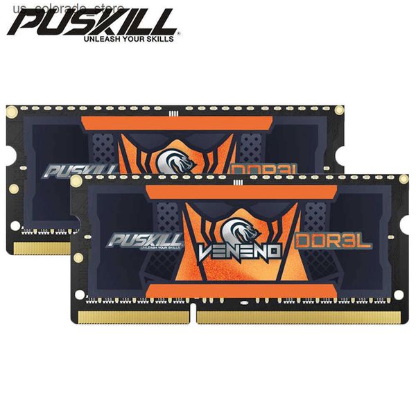 RAMs PUSKILL DDR3L Notebook Memoria Ram 2x8GB 1600MHz 1.35V 204pin Sodimm For Laptop Memory L240910