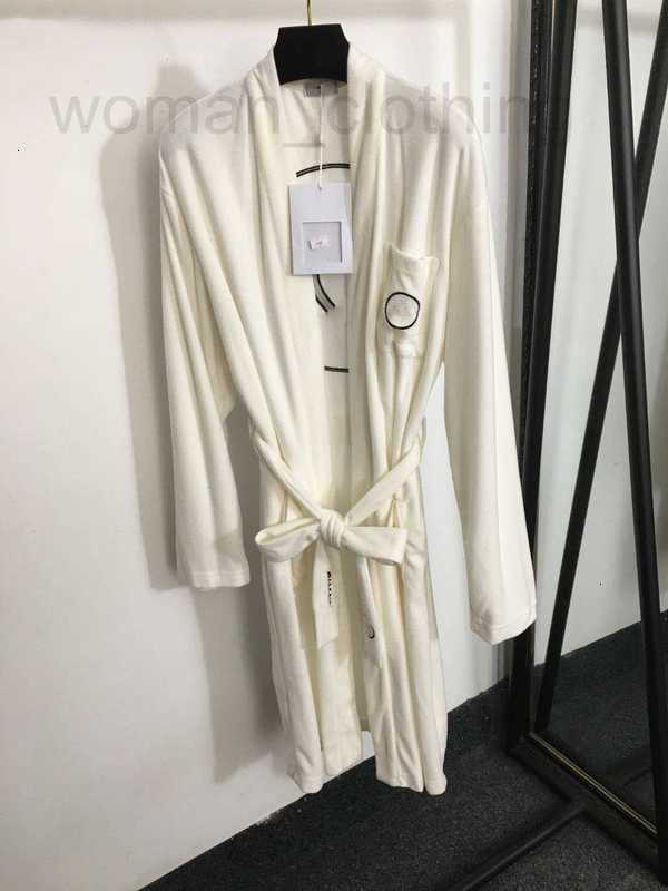 Women&#039;s Sleepwear Designer Branded women&#039;s pajamas designer clothing for womens fashion embroidered belt waisted terry velvet long sleeve