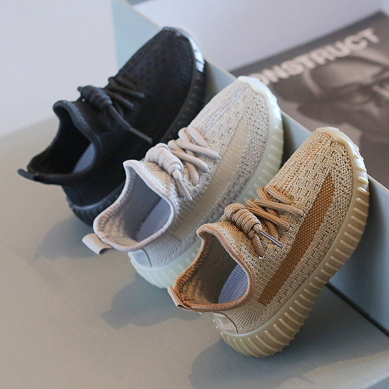 Spring Baby Soft Toddler Shoes Breathable Knitting Infant Shoes Boy Girl Shoes Kids Sneakers Size 21-32