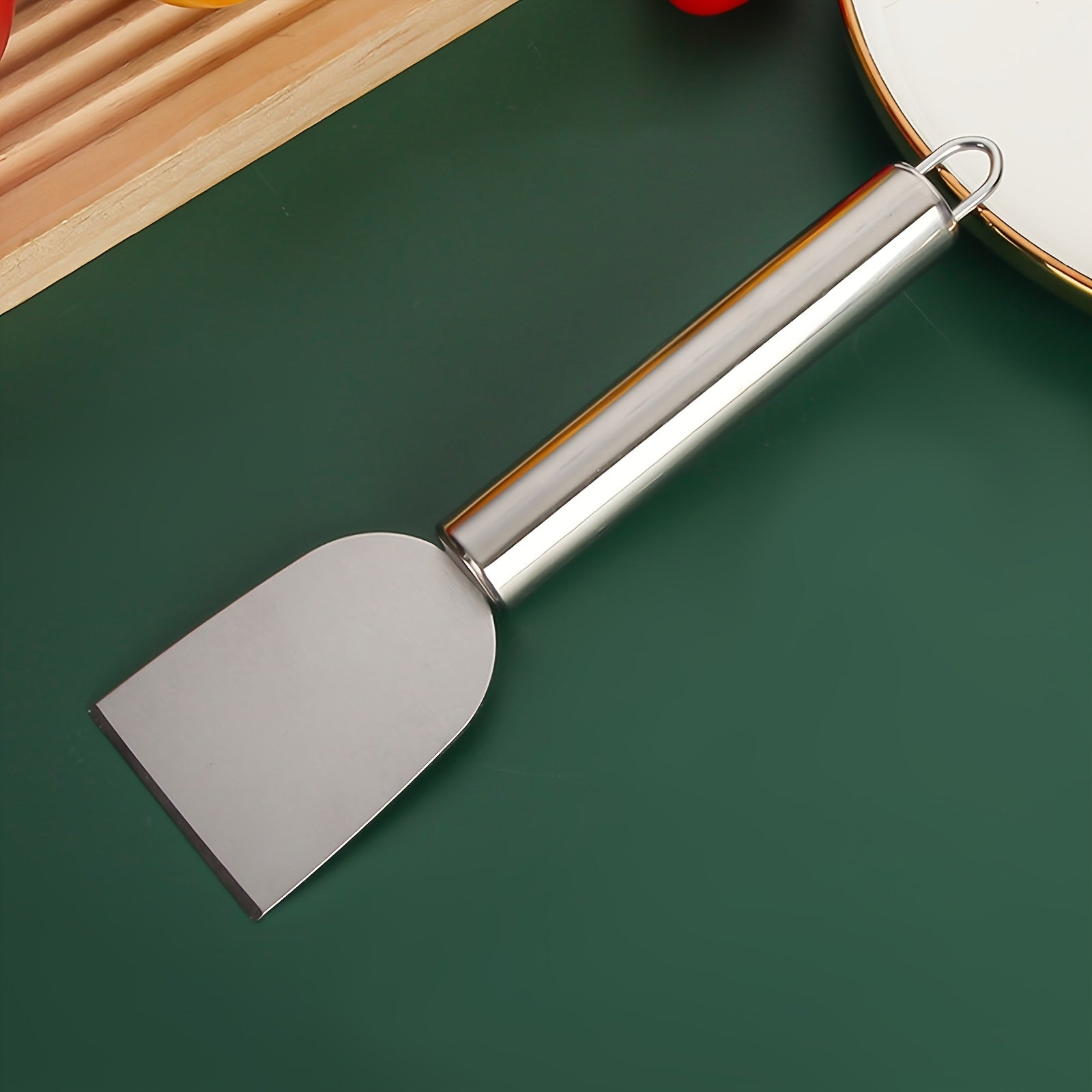 TEMU 1pc Heavy Duty Metal Scraper, Kitchen Cleaning Tool, Stain And Frost Removal Spatula For Refrigerator, Stove And Floor Cleaning