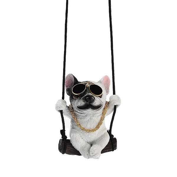 Cute Resin Swinging Bulldog Pendant Decorations