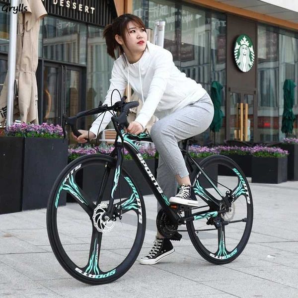 Bikes Variable speed death bike with dual disc brakes for male and female road racing adult variable speed student bike Q241029