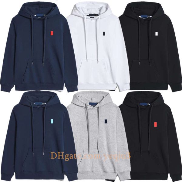 Men hoodie polo Embroidery Small horse sweatshirts Kangaroo pocket Hooded Outerwear Hoodies autumn winter Hoodie sport Pullover Designer hoo