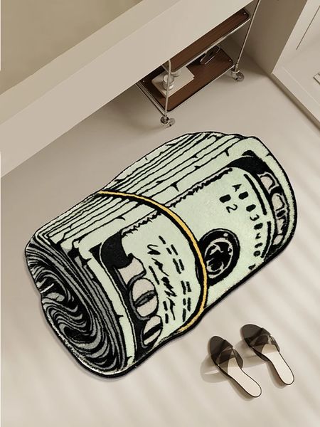 Money Creative Carpet Cozy Soft Bedroom Carpets Y2K Bedside Rugs Living Room US dollar Rug Bathroom Door Mat Dry Absorbent Mats 250120