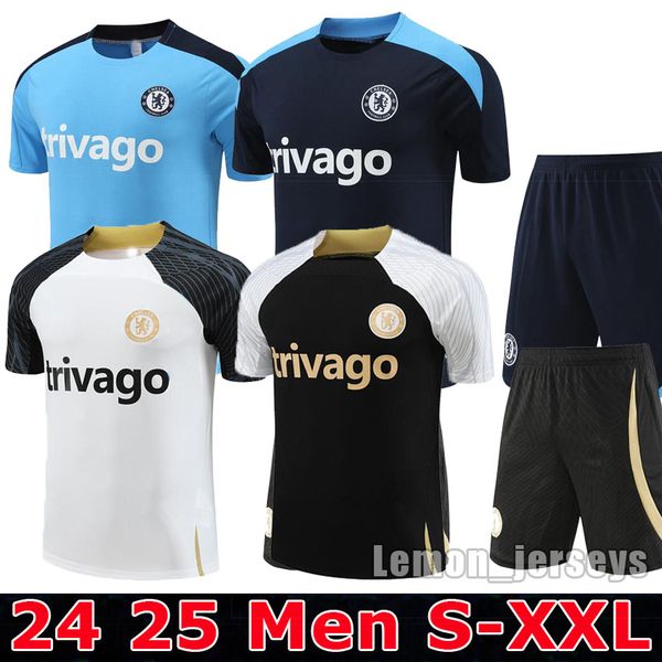Soccer Tracksuits Sets Chels ea TRACKSUIT set 2024 2025 PALMER cfc NKUNKU NETO Short sleeve shorts men football kit chandal futbol surveteme