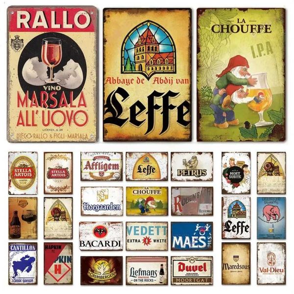 Retro Belgium Beer Brand Poster Vintage Tin Sign Metal Sign Decorative Plaque for Room Bar Pub Man Cave Club Wall DecorationXJ241010