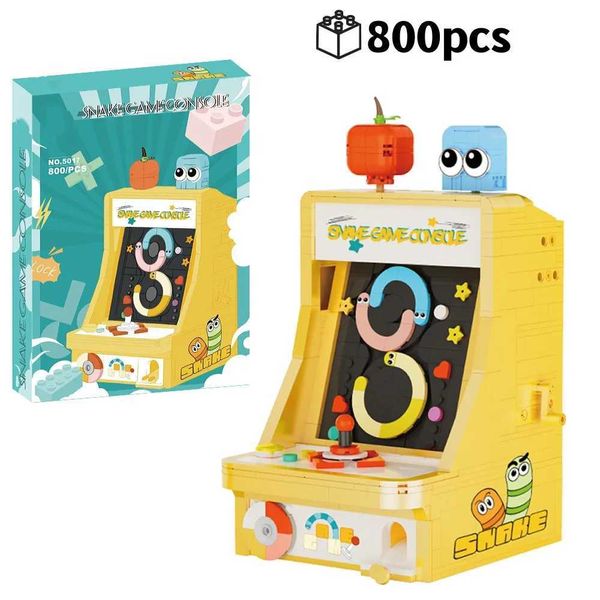 New Creative Greedy Snake Game Console Building Blocks Icons Series Childhood Arcade Games Bricks Model Assembly Toy Kid GiftC250211