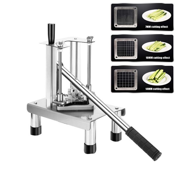 Restaurant Vegetable Slicer Commercial Hand Movement Vegetable Cutter Potato Chips Carrot Melon Dicing Cutting Machine