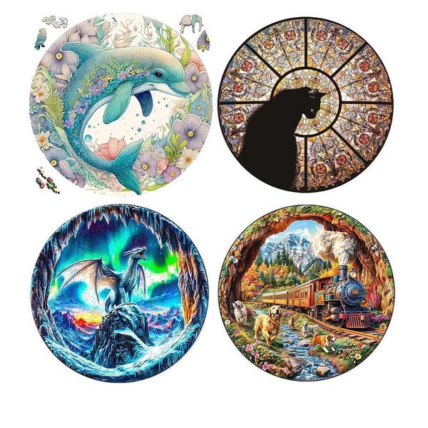 150pcs Big Size s Wooden Puzzle for Adts Fingers Toys Wood Jigs Kids Gifts Educational Family Games He Decoration Z250117