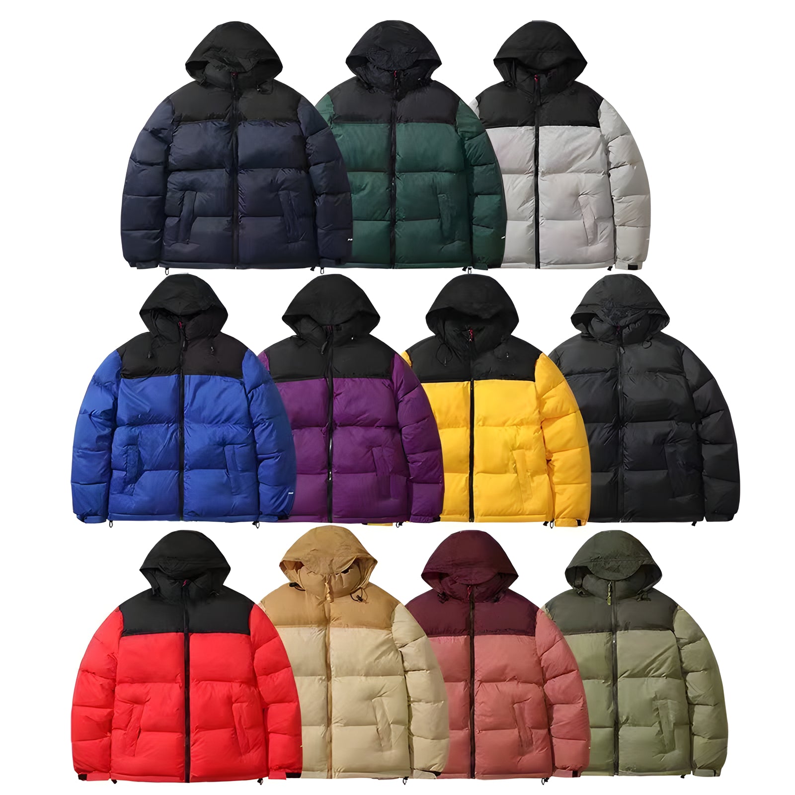 Mens puffer jacket down jackets winter parkas cotton coats high street casual thicken outerwear snow mountain clothing women puffer jacket plus size