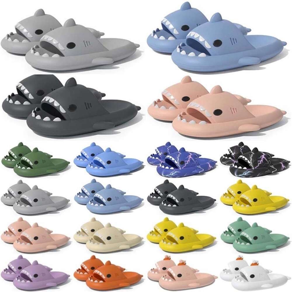 Free Shipping Designer shark slides sandal slipper sliders for men women sandals slide pantoufle mules men women slippers trainers flip flops sandle