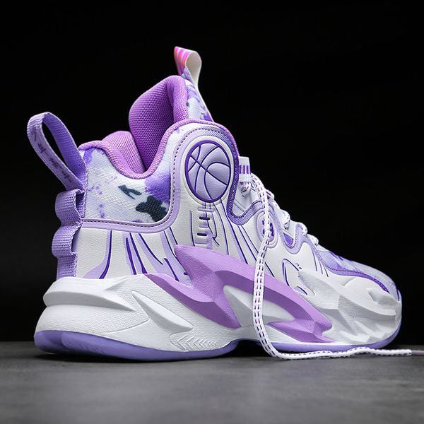 New High Top Basketball Men&#039;s Trendy Shoes, Practical Youth Student Mesh Casual Cement Floor Sports Shoes for Men