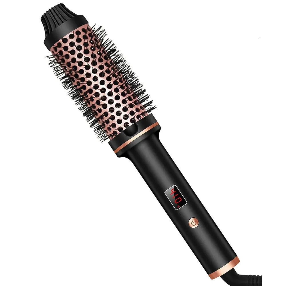 3 In 1 Ionic Hair Curler Straightener Professional Curling Iron Heated Hair Styling Brush Scald Thermal Brush Curl Wand 250106