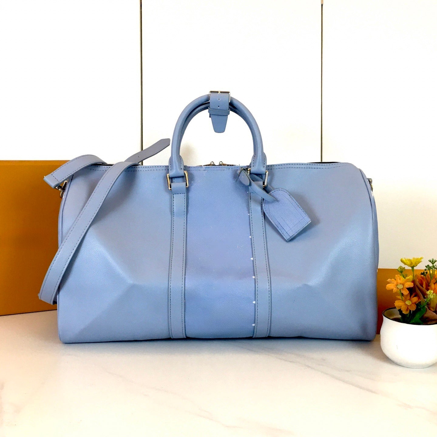 Designer bag 50CM Leather designers men women Duffel Bags Suitcases luggage Sport Outdoor Packs shoulder Travel bags messenger bag Totes bags handba