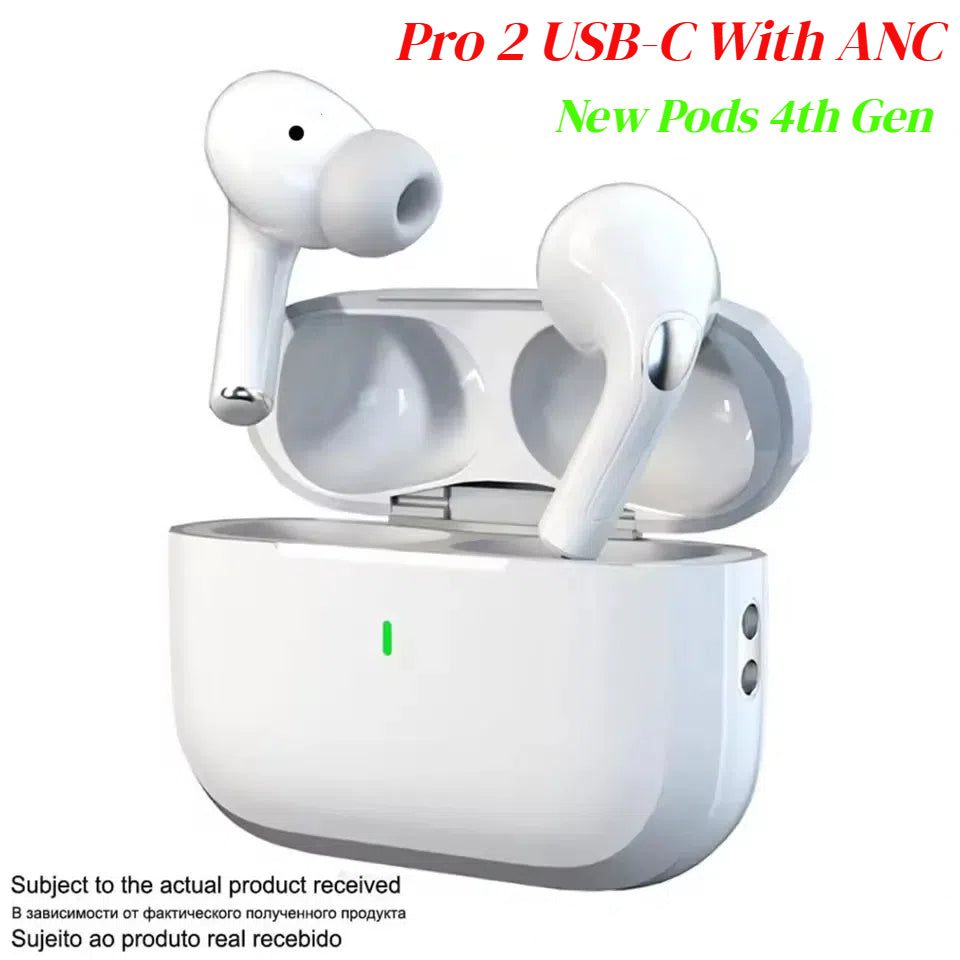 TWS Earbuds Pods pro 3 4th Gen ANC Headphones Pro 2 ANC Wireless Bluetooth Earphones Wireless Charging Pro 2 USB C Headset Pods 2nd gen 3rd in ear E