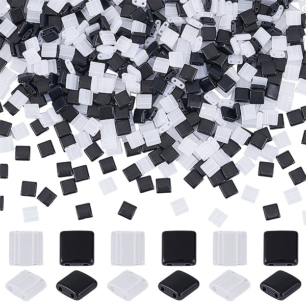 600 Stück 2 Farben undurchsichtiger Acryl-Dia-Charm