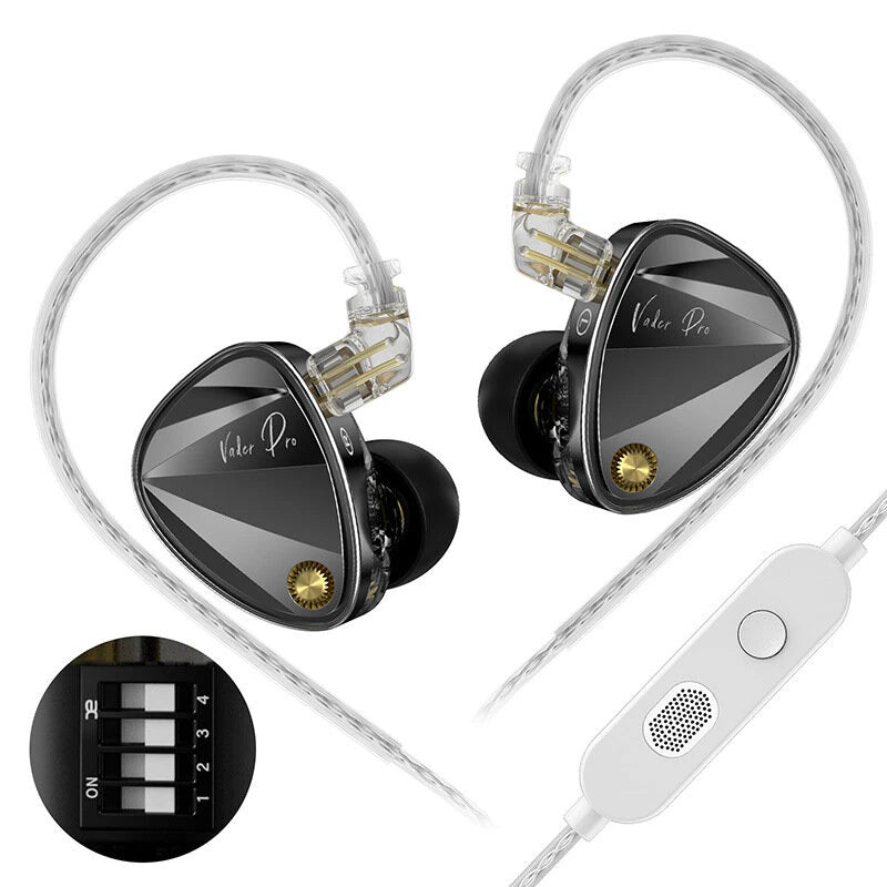 KZ Vader Pro Earbuds 3.5mm Wired Earphone 6 Dynamic Units Ultra-low and Ultra-high Frequency Dynamic Deep Bass In Ear Mo