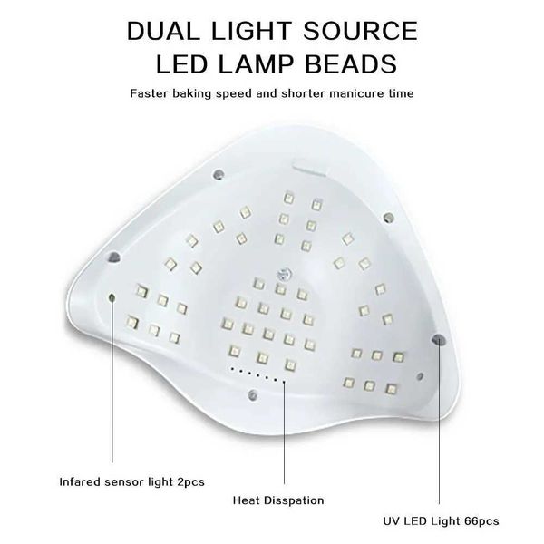 Professional Nail Dryer Lamp For Manicure Powerful UV Gel Nail Lamp 44 LEDs Automatic Sensing Curing All Gel Nail PolishCL2400806