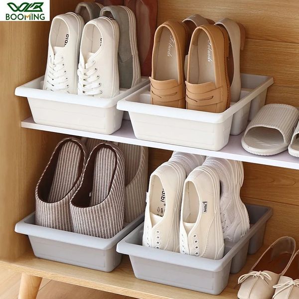 Wbbooming Home Three Shoes Racks Plástico Japanesa Caixa de Armazenamento Japanesa Cabinetes de Cabinetes Organizadores Cabinetes Creates 24