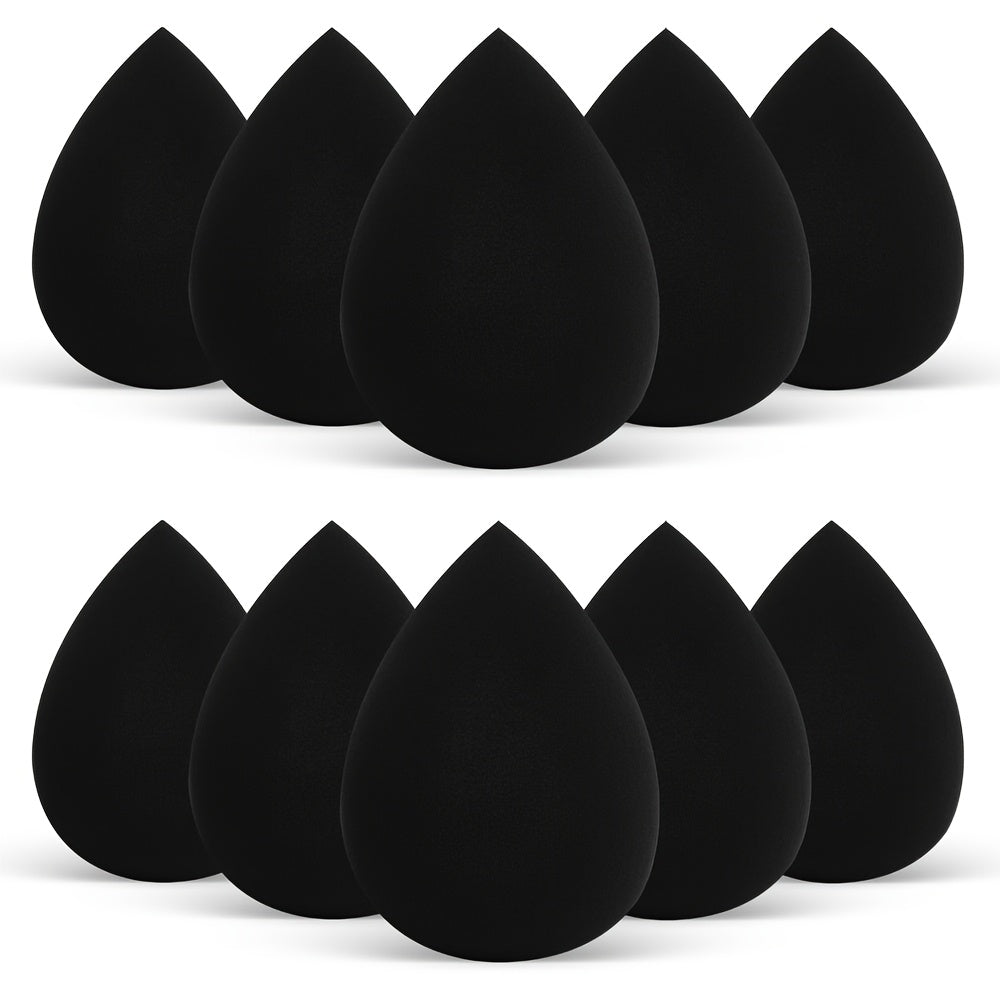 TEMU Vxzohow 10pcs Ultra Soft Makeup Sponges - Blender For Foundation, Powder, Bb Cream - Water-, Unscented, Polyurethane Material, Vxzooholy