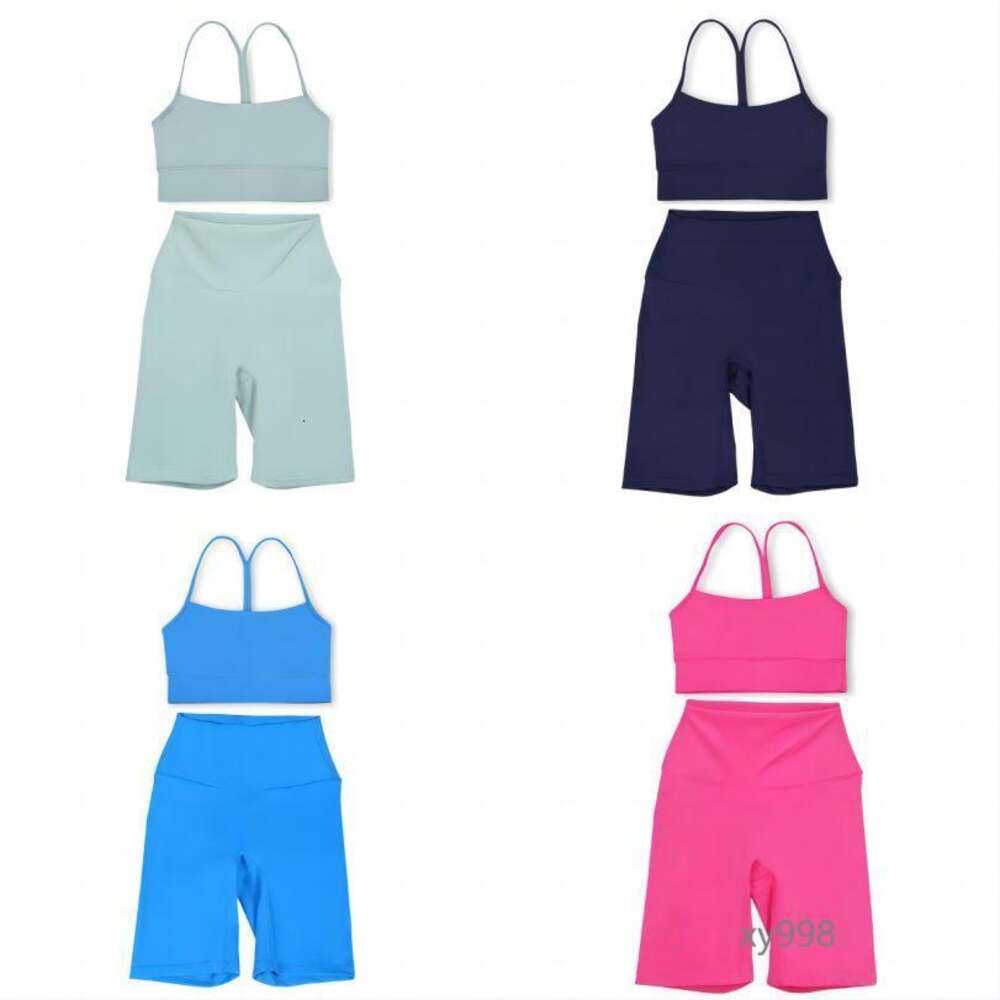 Yoga Set Women workout set Backcross Sport Bra lingerie Fitness Tank Top High Waisted Workout Tights Biker Gym Shorts Tracksuits Activewear tank