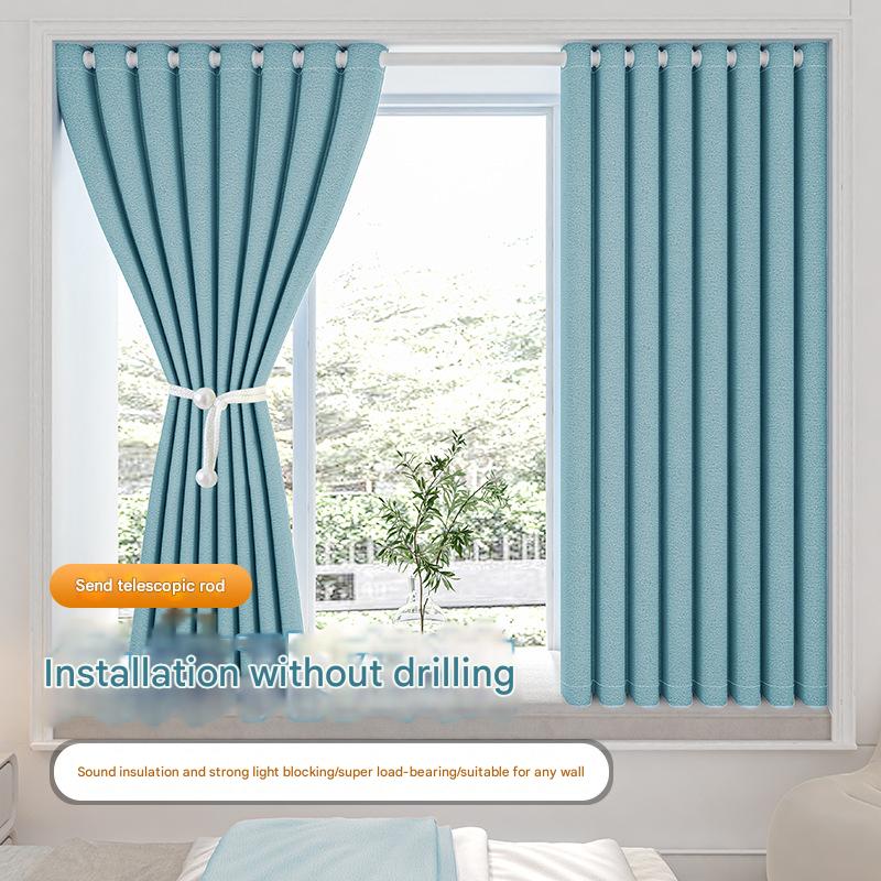 YL-37032 digital printed fabric shower curtain waterproof thick bathroom hook partition curtain