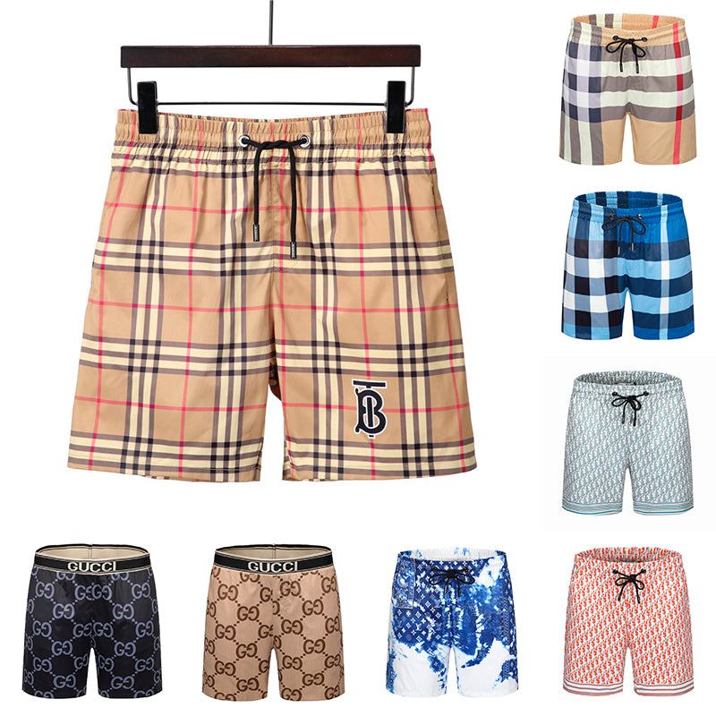 Burberry Dior Gucci Fendi LV Plaid Swim Shorts Mens Beach Pants Board Short Gym Mesh Sportswear Man Clothing Asian Size M-3XL