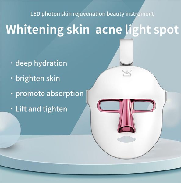 Portable 7 Colors Led And Infared Light Mask skin rejuvenation led facial mask Mask Photon Skin Healthy Skin Care Product Home Use