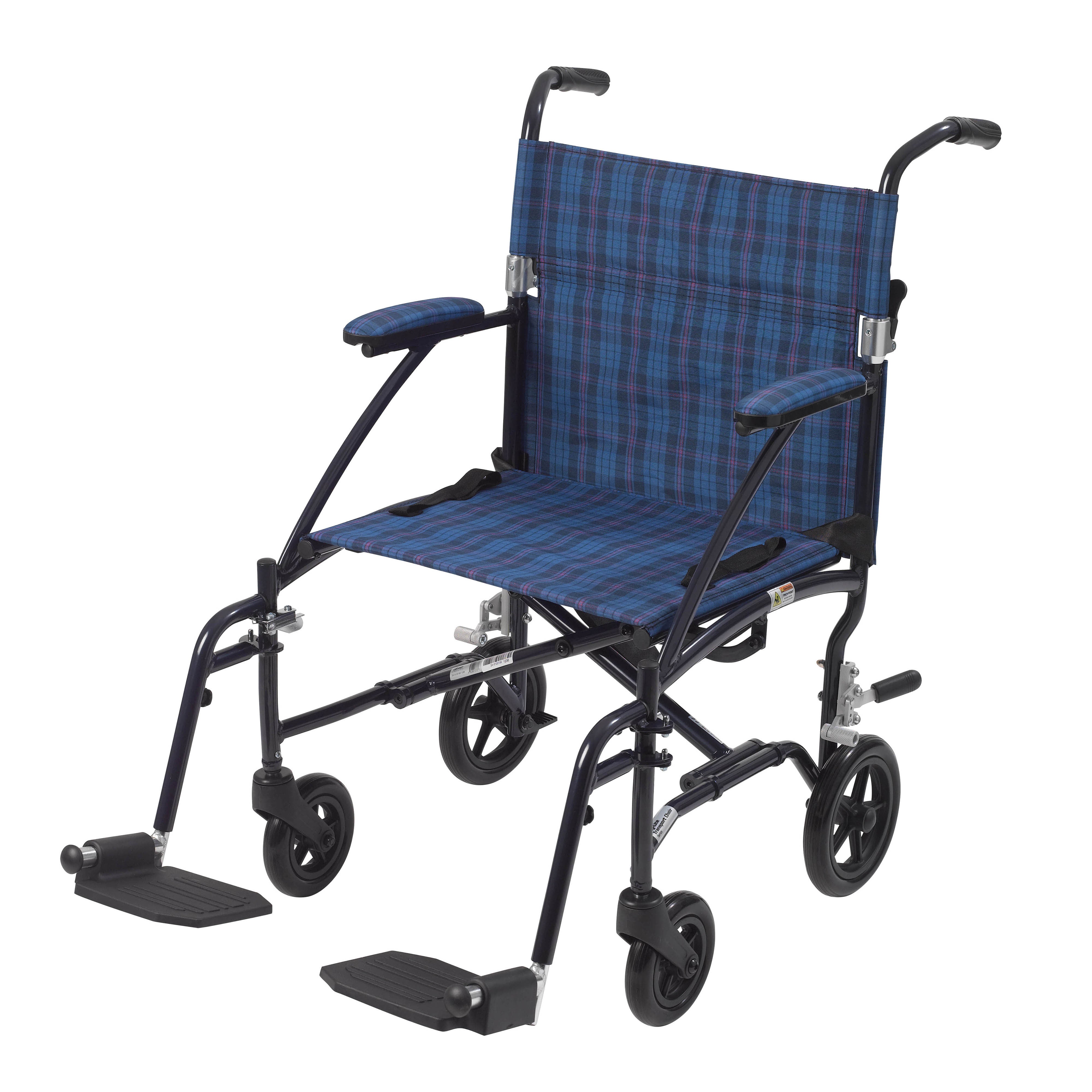 Fly Lite UltraLight Transport Wheelchair, Blue