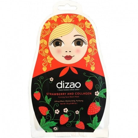 Dizao Dizao Black Firming Face Mask Strawberry Collagen 25 Gr