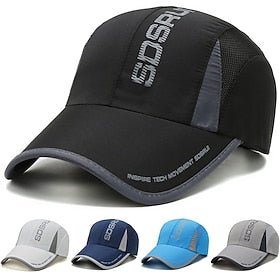 Homme Casquette de Baseball Chapeau de soleil Noir Blanche Polyester Voyage Plage Extérieur Vacances Plein Ajustable Ecran Solaire Mode Des sports