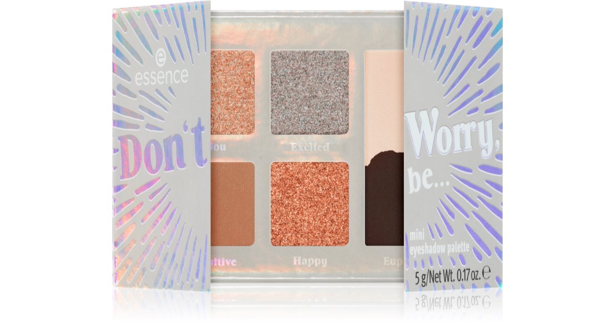 Essence Cosmetics Machen Sie sich keine Sorgen, seien Sie… Mehrfarbige Mini-Lidschatten-Palette 5 g