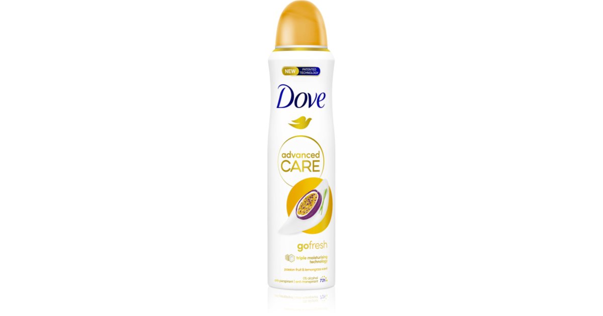 Dove Advanced Care Go Fresh Passion Fruit & Lemongrass 72h - Antyperspirant o zapachu marakui i trawy cytrynowej - 150ml