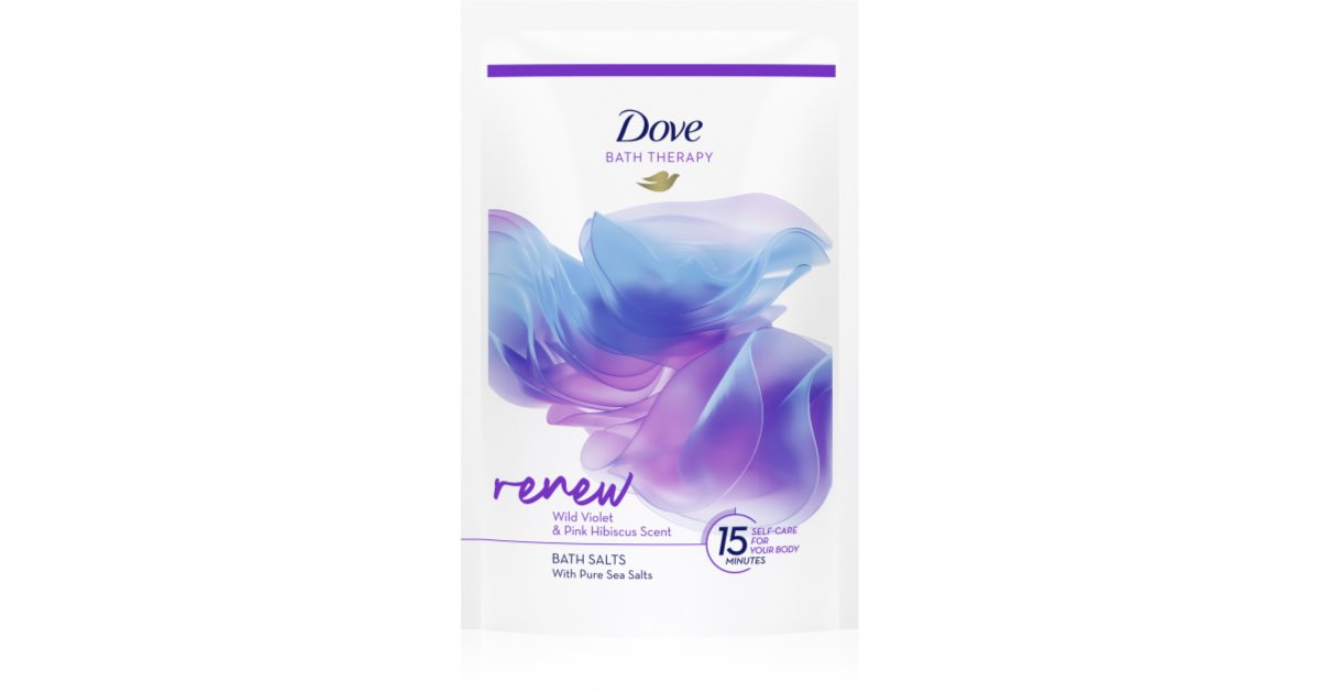Dove Badeterapi Renew Vild Violet og Pink Hibiscus Badesalt 400 g