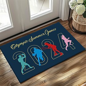 Olympic Games Paris 2024 Doormat Kitchen Mat Floor Mat Non-Slip Area Rug Oil Proof Rug Indoor Outdoor Mat Bedroom Decor Bathroom Mat Entrance Rug Running