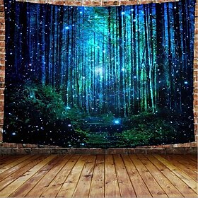 Landscape Large Wall Tapestry Forest Light Art Decor Blanket Curtain Hanging Home Bedroom Living Room Decoration Polyester