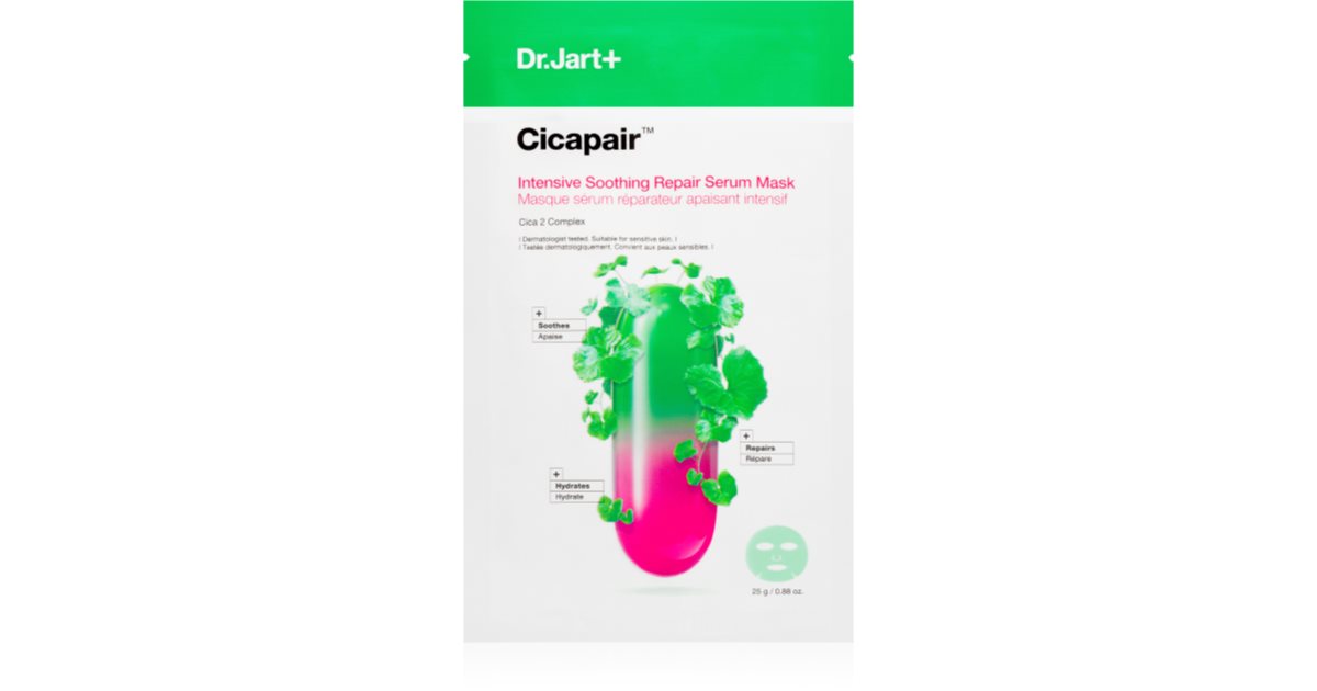 Dr. Jart+ Cicapair™ Intensywnie naprawcze serum-maska z tkaniną nawilżającą i łagodzącą 25 g