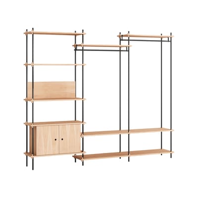 MOEBE - Dressing Shelving System - Bois naturel - MDF placage chêne
