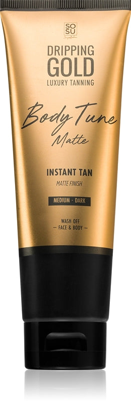 Dripping Gold Luxury Tune Self-Tanning Cream Body and Face Instant Effect Medium Dark 125ml