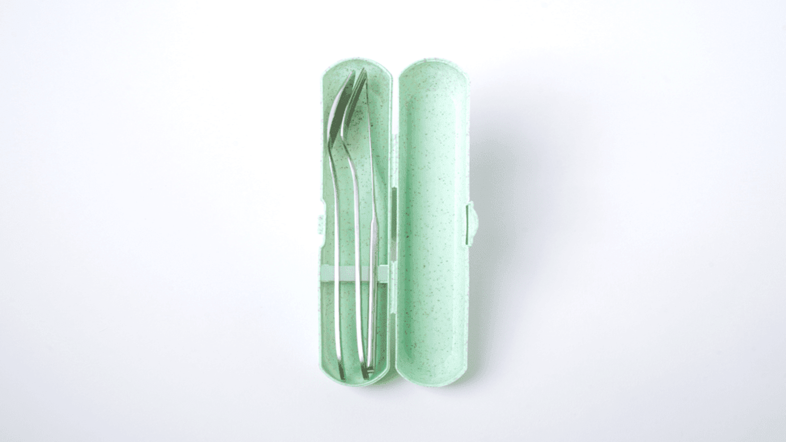 que Utensil Set with Travel Case Sea Foam